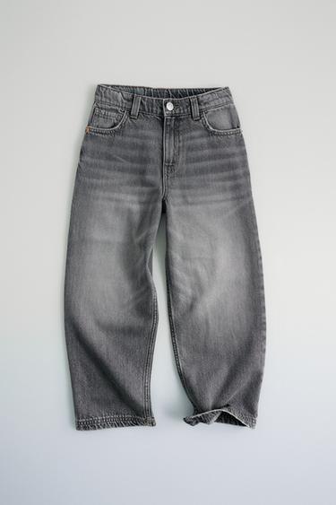 RELAXED BAGGY JEANS - Mid-grey by Zara
