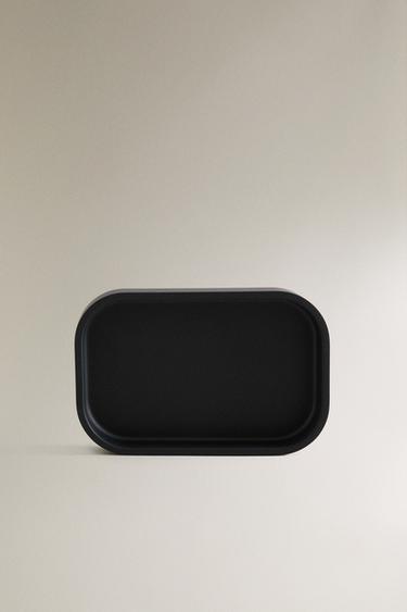 BLACK RESIN BATHROOM SOAP DISH - Black by Zara - Image 0