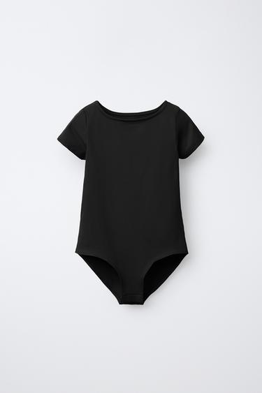 БОДИ ИЗ ПОЛИАМИДА — ЧЕРНЫЙ от Zara