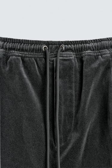 VELVET TROUSERS WITH TAPING X SR_A - Anthracite grey by Zara - Image 7