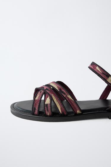 SANDALE MIT PRINT - Mehrfarbig von Zara