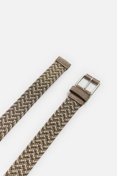 CEINTURE TRESSÉE ÉLASTIQUE - Marron clair de Zara - Image 1