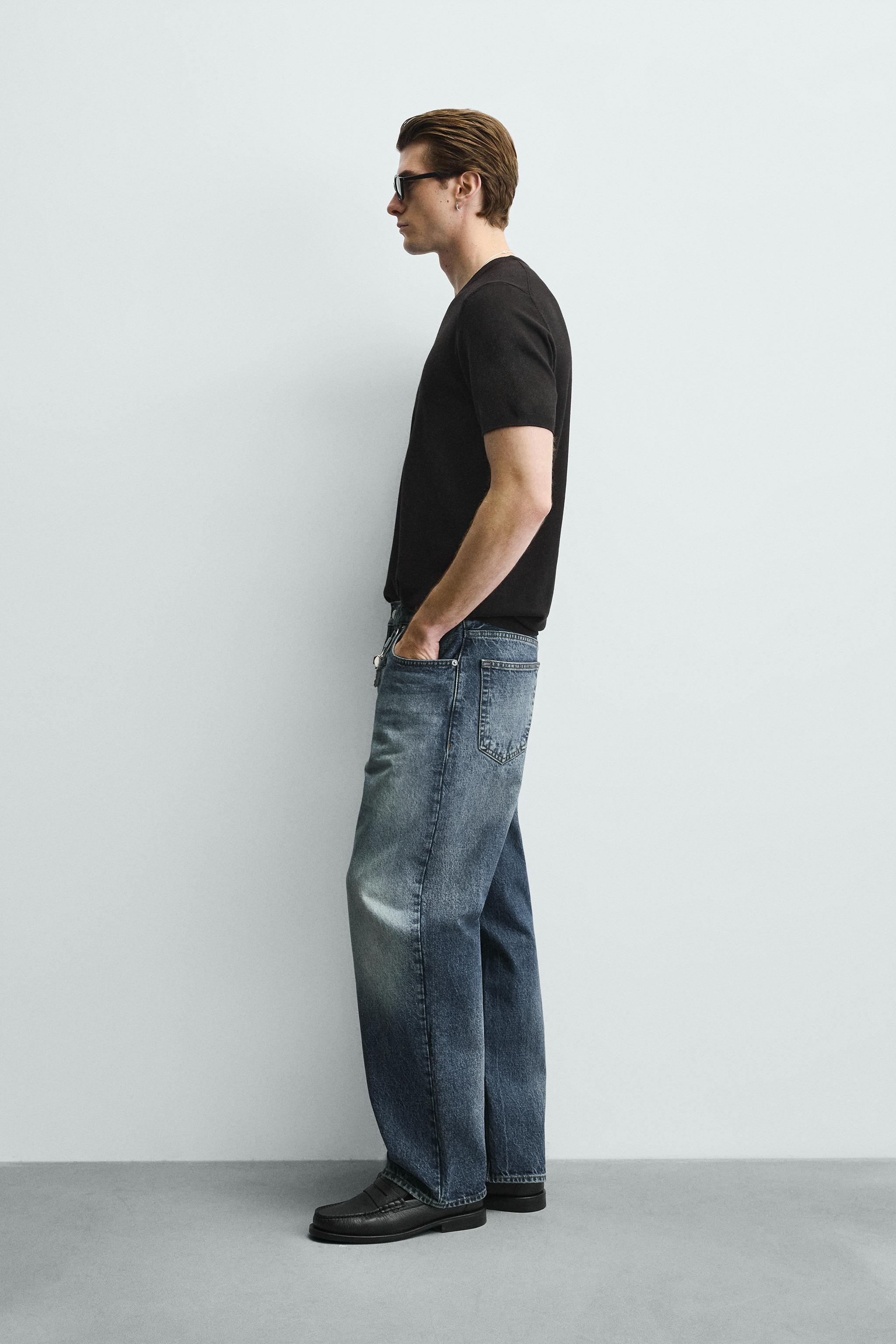 Мужские футболки Zara BASIC REGULAR FIT KNIT T-SHIRT — фото 4