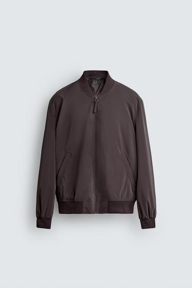 CAZADORA BOMBER LIGERA - Marrón de Zara