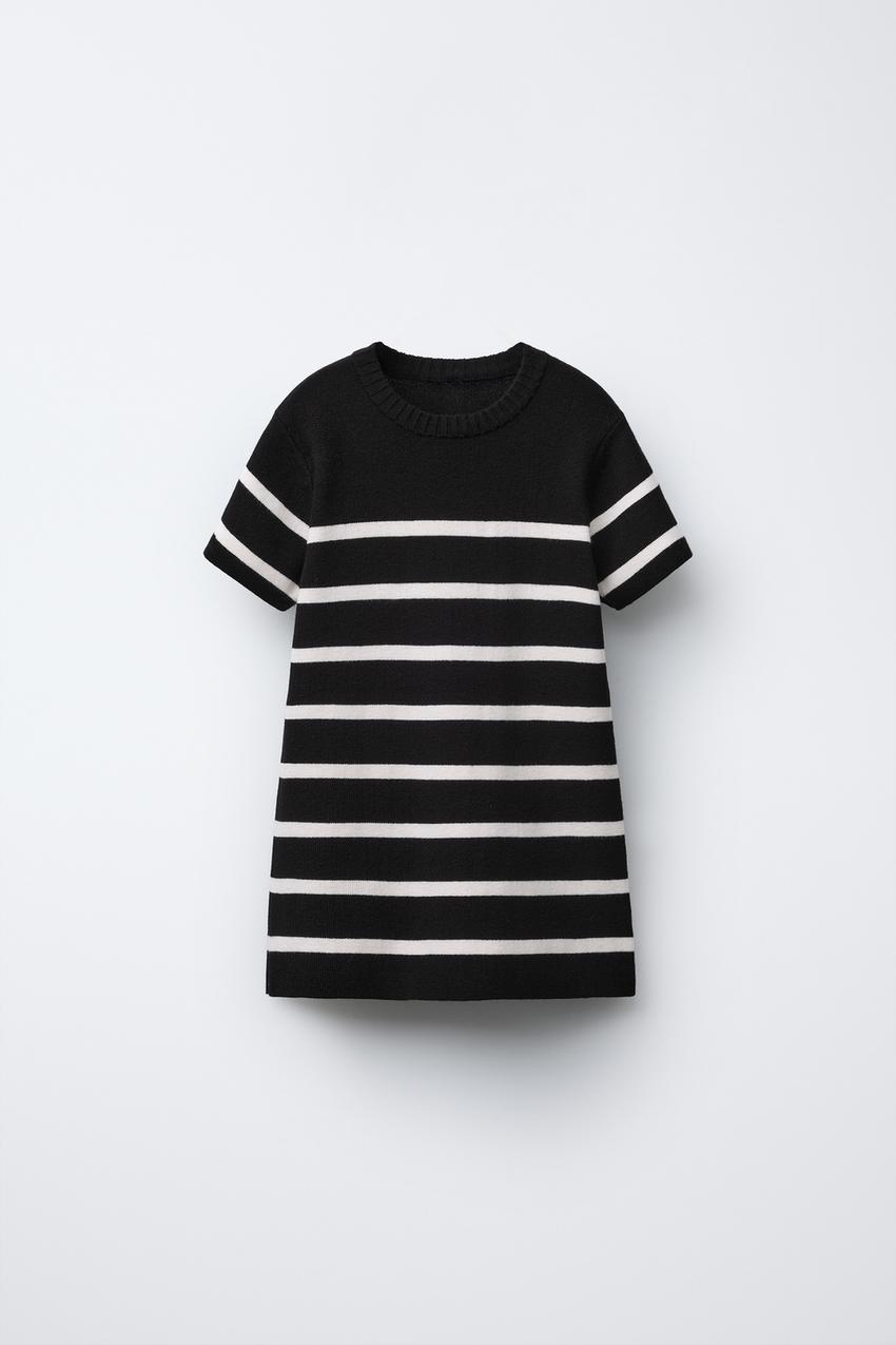 STRIPED KNIT DRESS