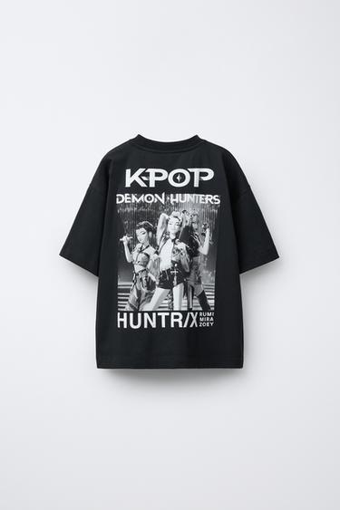 T-SHIRT IMPRIMÉ KPOP DEMON HUNTERS™ NETFLIX © - Gris anthracite de Zara - Image 1