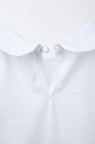 BODY BRODÉ POISSON - Blanc cassé de Zara - Image 3