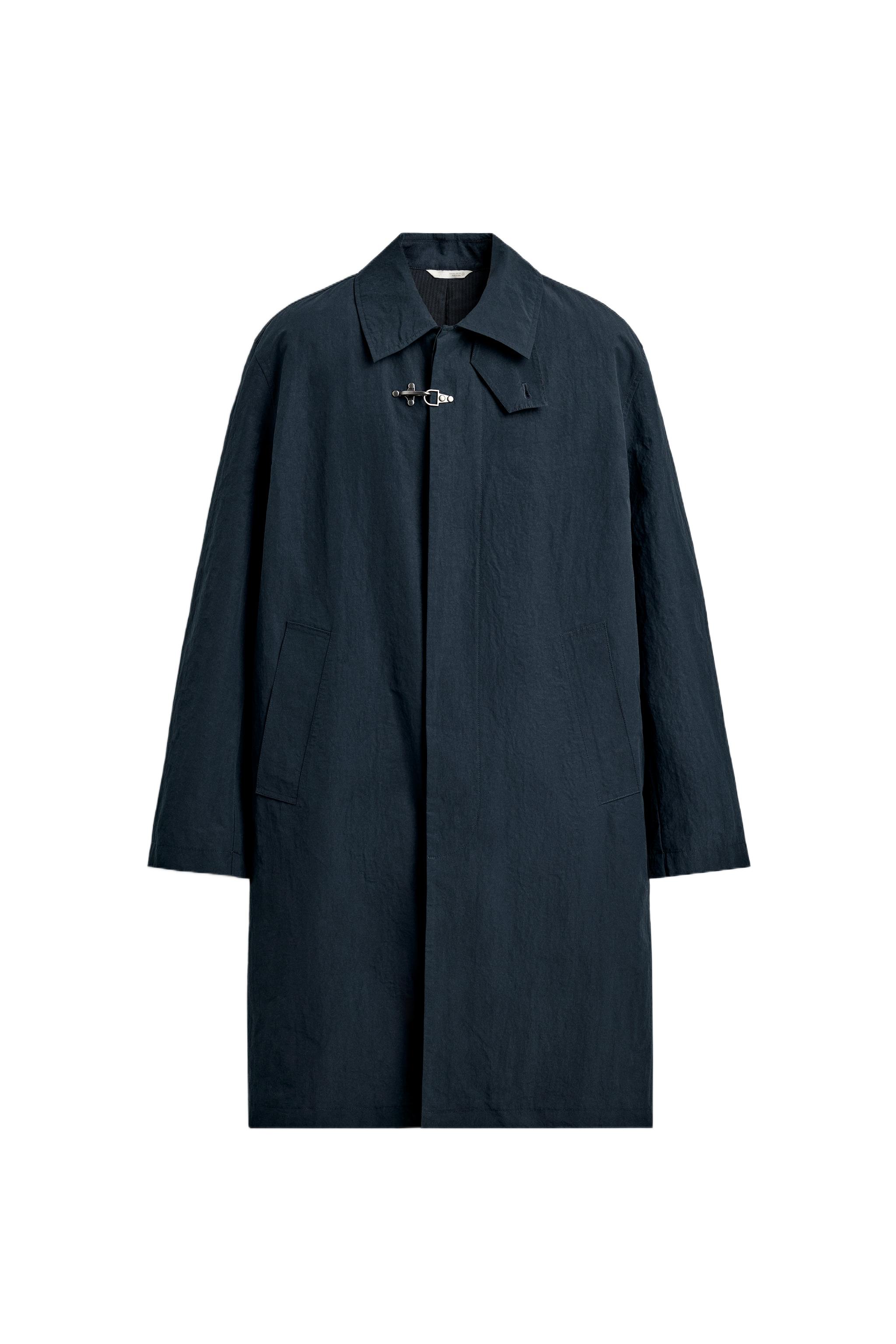 テクニカルキルティングトレンチコート - ネイビーブルー | ZARA Japan