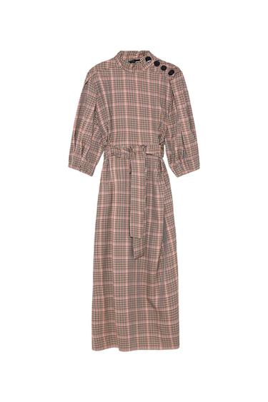 CHECKED DRESS WITH BELT