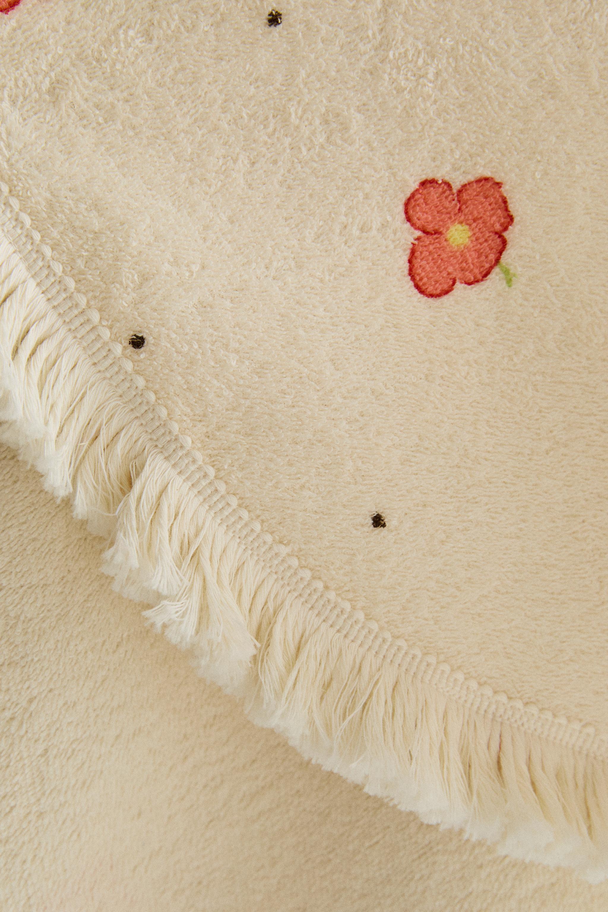 KIDS' FLORAL BEACH PONCHO