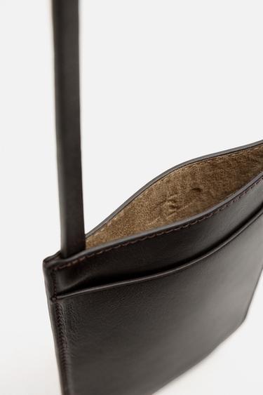 SAC BANDOULIÈRE EN CUIR - Marron de Zara - Image 3
