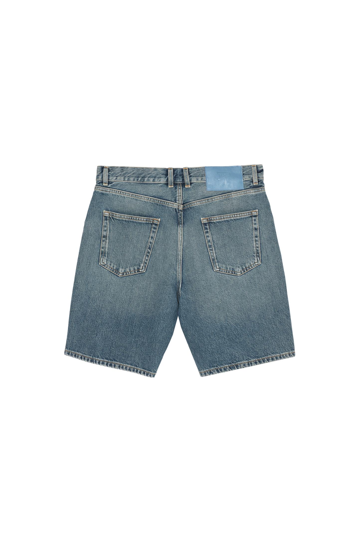 Мужские шорты Zara Straight Fit Denim Shorts, цвет: Синий — фото 4