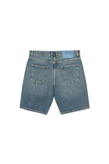 STRAIGHT-LEG DENIM BERMUDA SHORTS - Mid-blue by Zara - Image 3