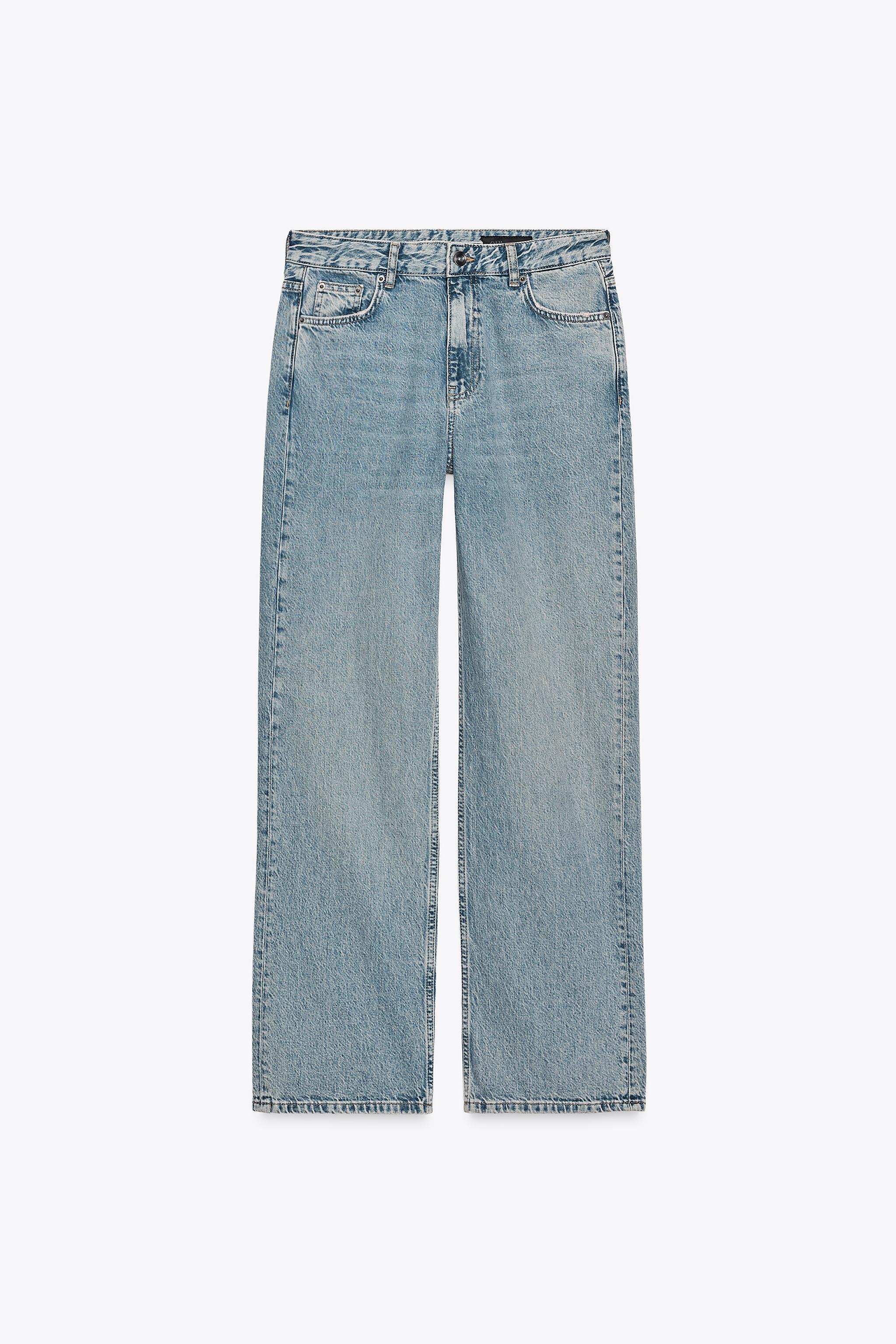ZW COLLECTION RELAXED MID-RISE JEANS - Light blue | ZARA
