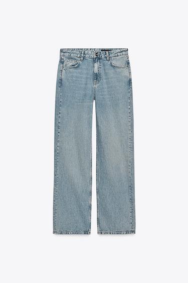 JEANS ZW COLLECTION RELAXED TIRO MEDIO - Azul claro de Zara