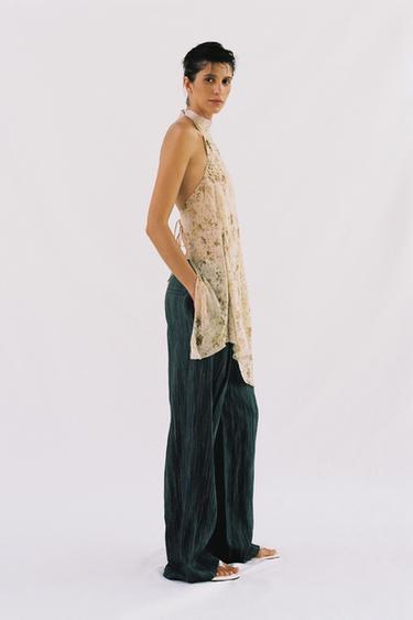 TOP HALTER ESTAMPADO FLORES - Multicolor de Zara