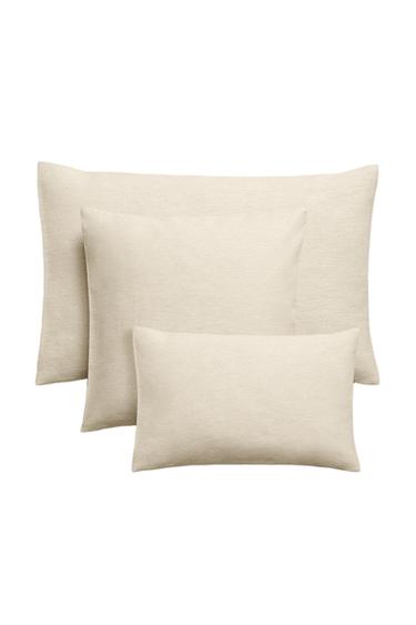 GŁADKA POSZEWKA NA PODUSZKĘ DEKORACYJNĄ - Stonowany ecru Zara