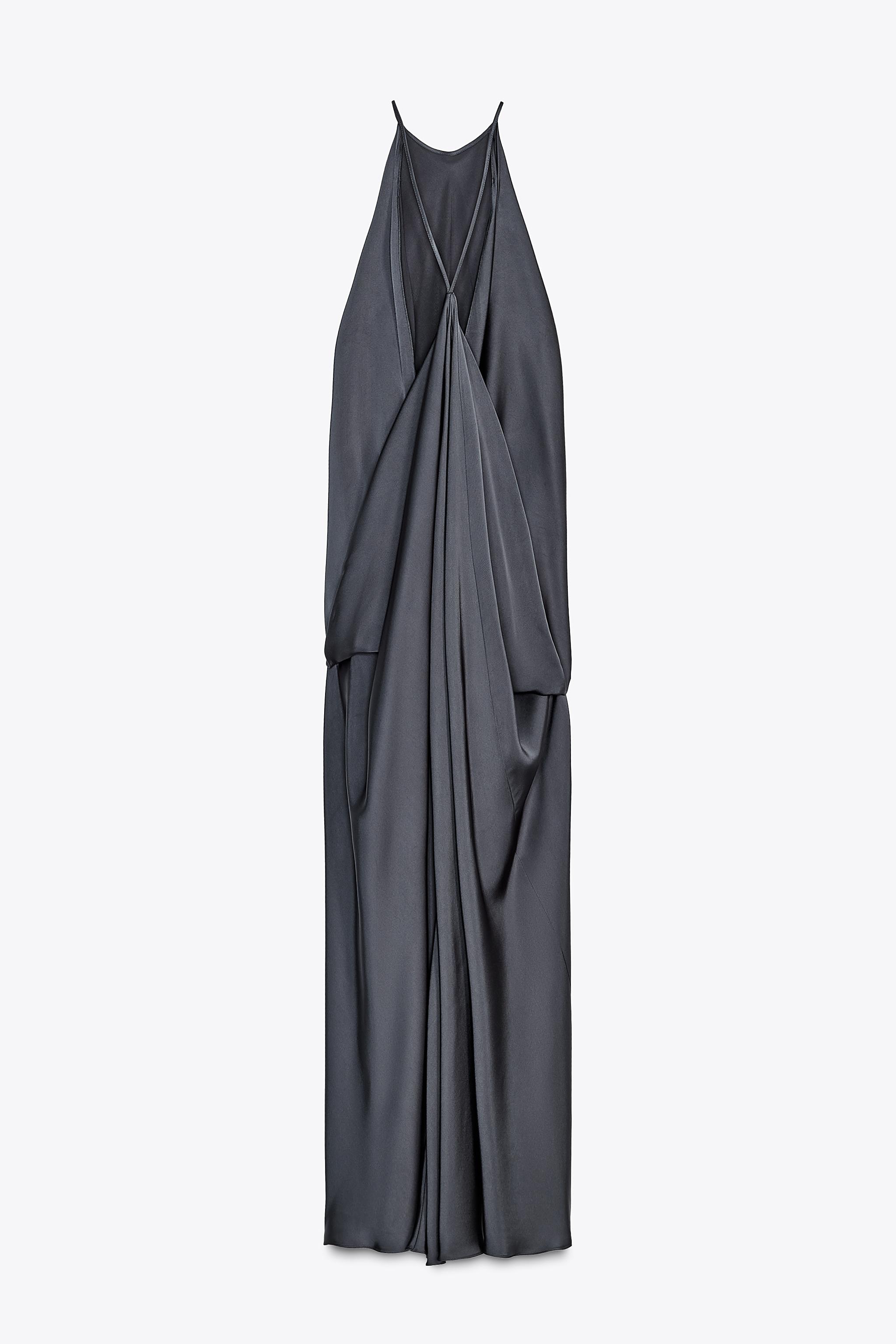SATIN EFFECT DRESS ZW COLLECTION - Petrol blue | ZARA Canada