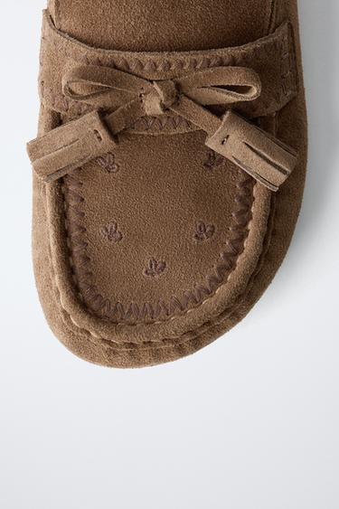 LEATHER CLOGS WITH TASSELS - Brown by Zara - Image 5