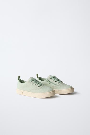 COTTON PLIMSOLLS - Green by Zara