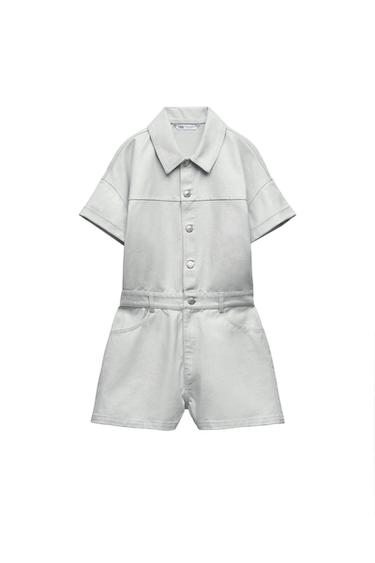 DENIM TRF SHIMMERY PLAYSUIT