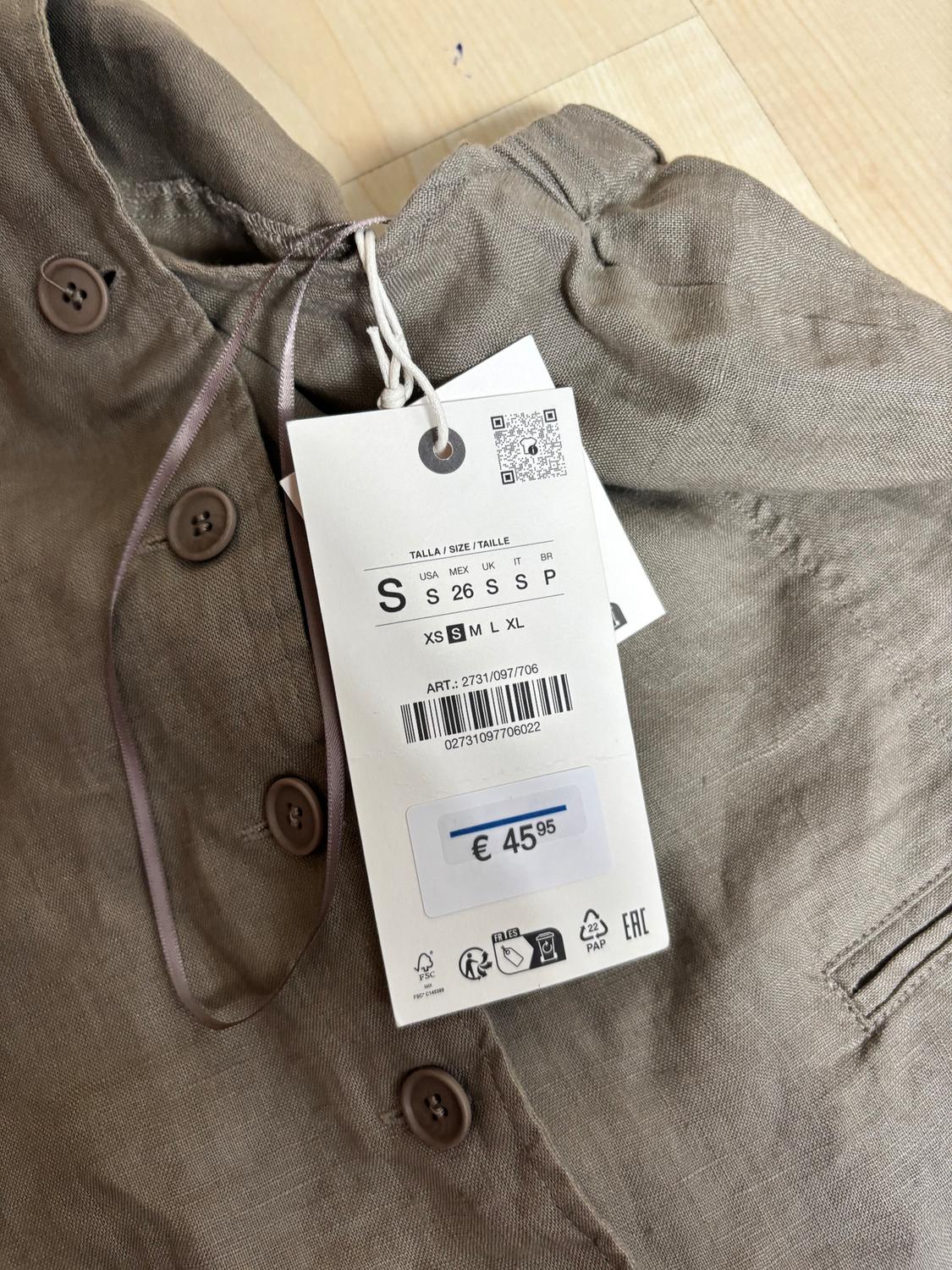 ZW COLLECTION 100% LINEN HALTER WAISTCOAT TOP - Image 5