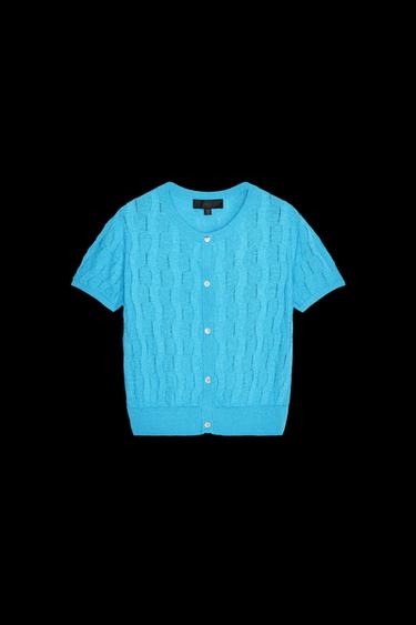 TEXTURED KNIT TOP - Blue by Zara - Image 0