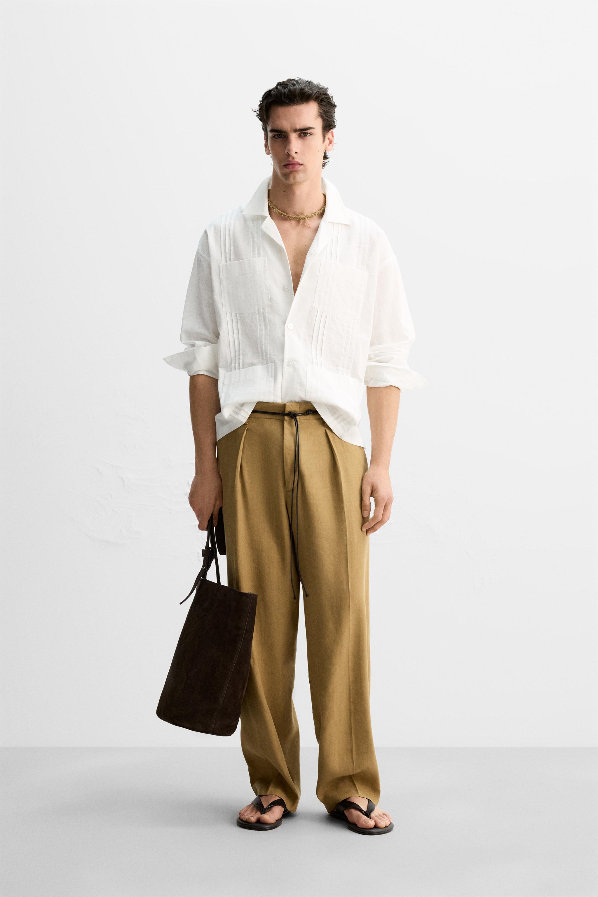 コットン - リネン シャツ - ホワイト | ZARA Japan / 日本
