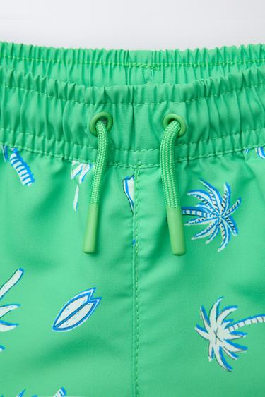 2-6 ANS / BERMUDA DE BAIN PALMIERS - Vert de Zara - Image 2
