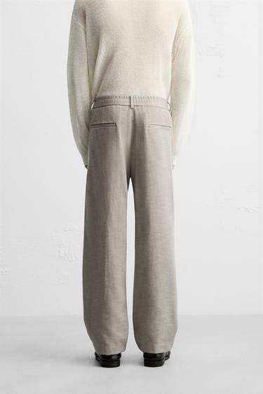 PANTALON REGULAR FIT STRUCTURÉ - Vison de Zara - Image 2