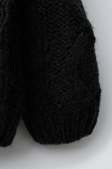 CHUNKY KNIT SWEATER - Anthracite grey by Zara - Image 3