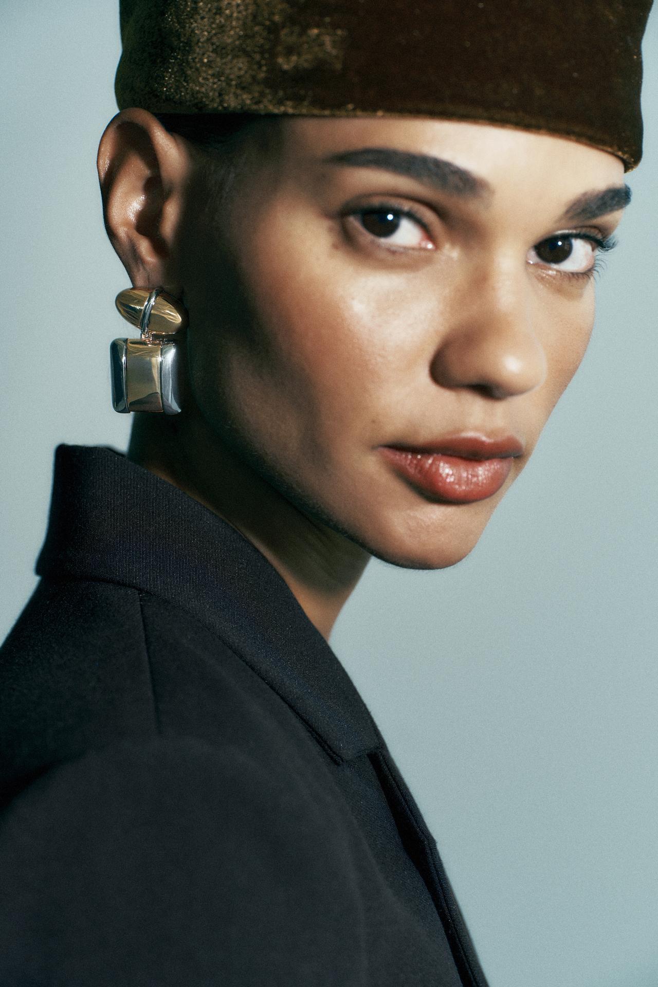 COMBINED METAL EARRINGS