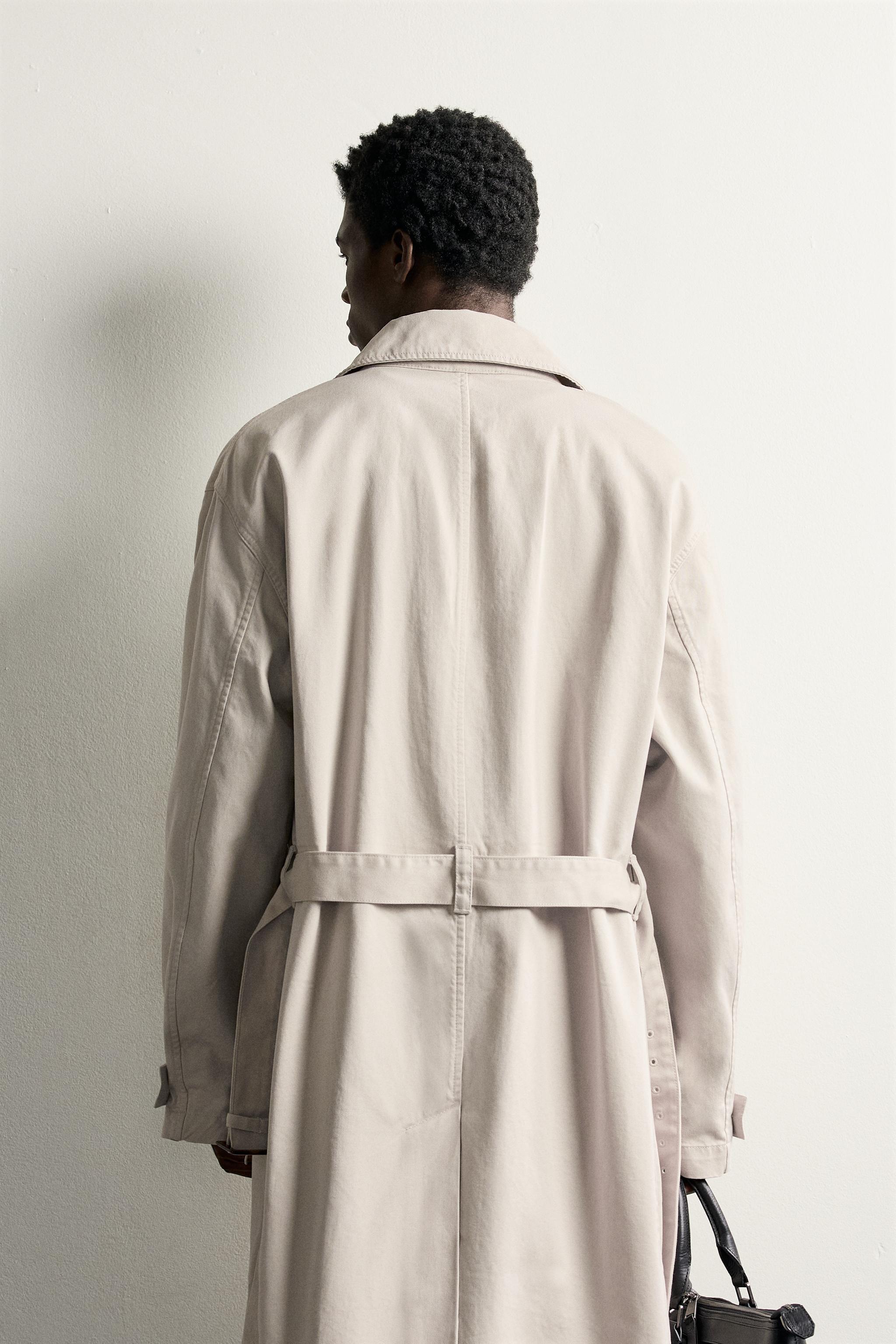 Мужские куртки Zara COTTON REGULAR FIT TRENCH COAT — фото 3
