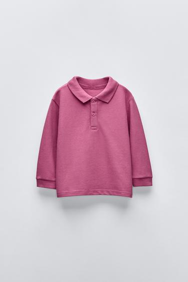 Zara BASIC PIQUÉ POLO - Pink