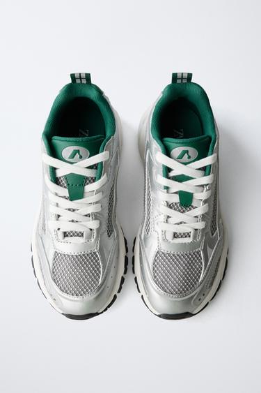 MESH TRAINERS - Green by Zara
