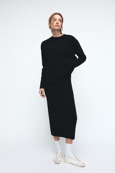 KNIT MIDI SKIRT - Black by Zara - Image 0