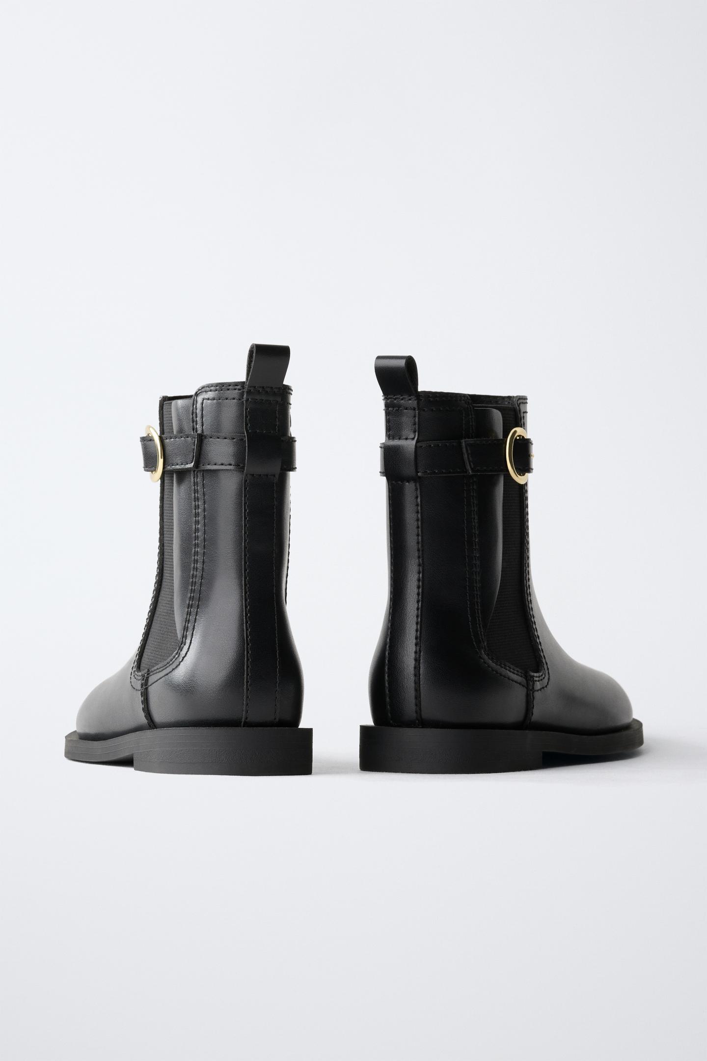Детские ботинки Zara Buckle Ankle, цвет: Чёрный — фото 5