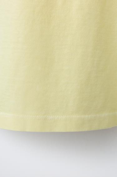 PLAIN T-SHIRT - Light yellow by Zara - Image 3
