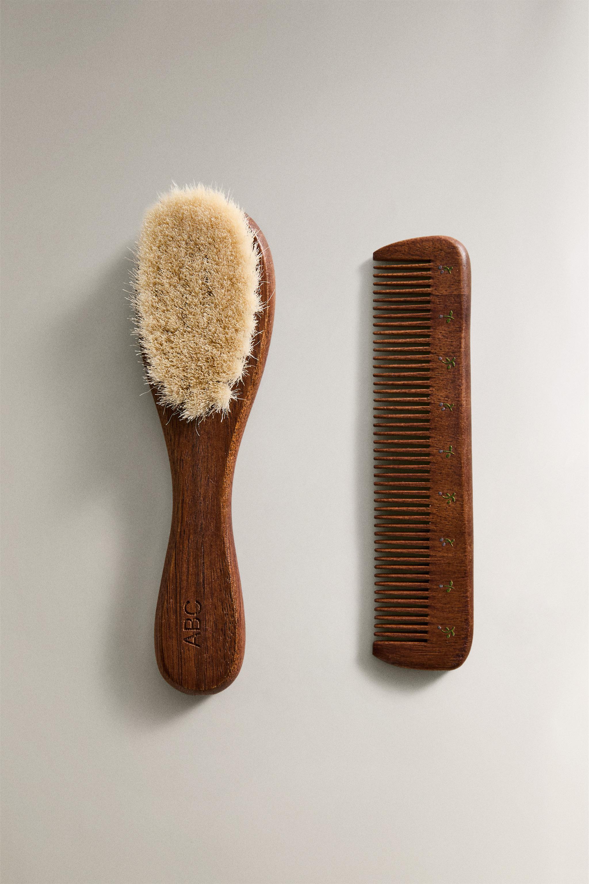 Zara BABY BRUSH AND COMB SET WITH FLOWERS