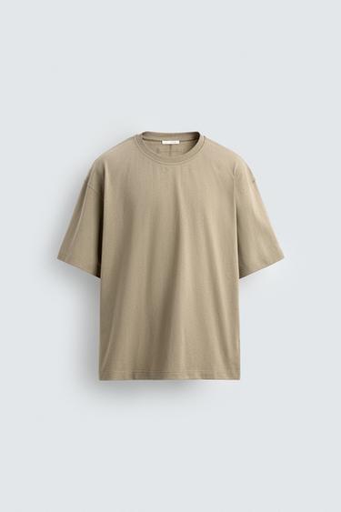CAMISETA HEAVYWEIGHT COM EFEITO DO AVESSO - Areia da Zara