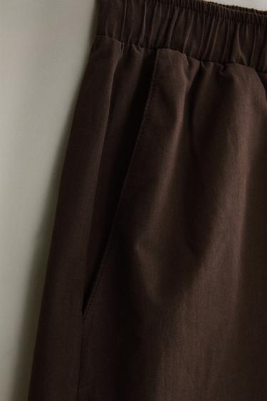 SHORT COTON - Marron de Zara - Image 3