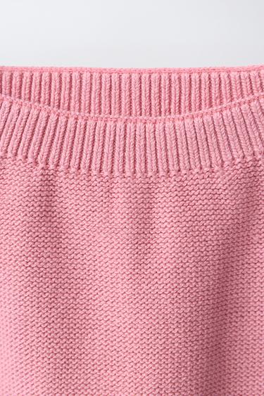 PANTALON EN MAILLE AVEC DÉCOR PAPILLON - Rose moyen de Zara - Image 2