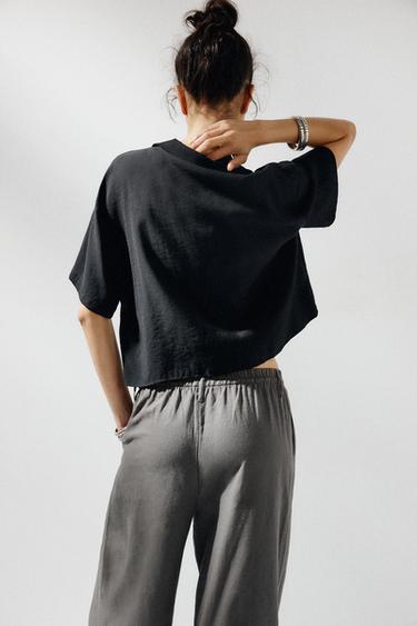 FLOWING SHIRT WITH POCKET - Black by Zara - Image 5