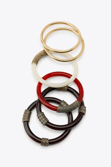 LOT DE 6 BRACELETS RIGIDES ASSORTIS - Doré de Zara - Image 3