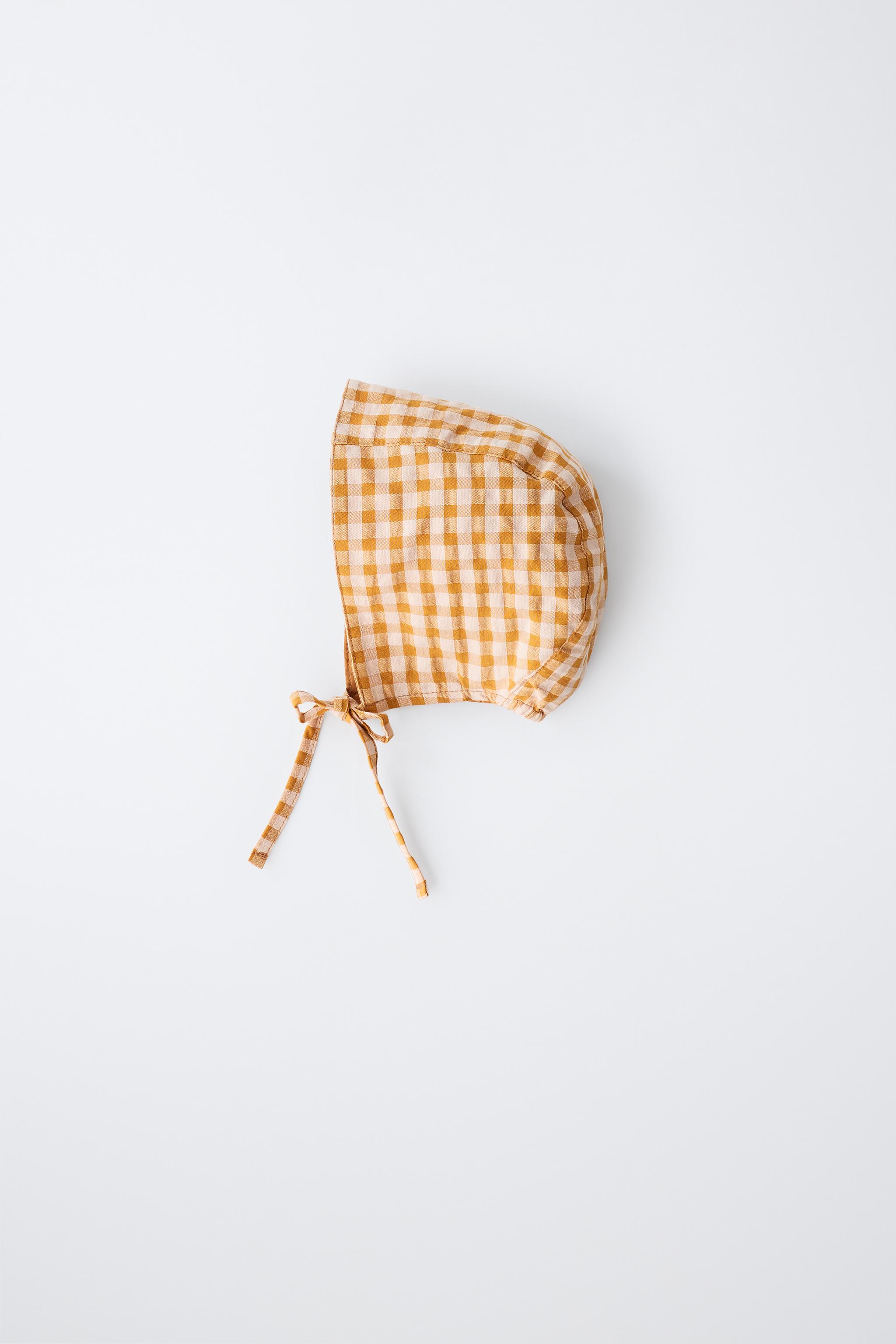 Zara GINGHAM PRINT BONNET