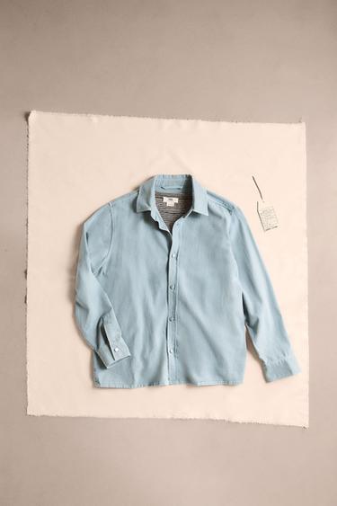 WASHED DENIM SHIRT - Light blue by Zara