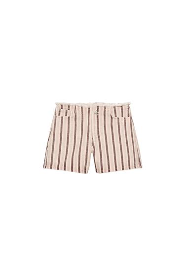 SHORTS Z1975 DENIM DESFLECADO RAYAS - Multicolor de Zara