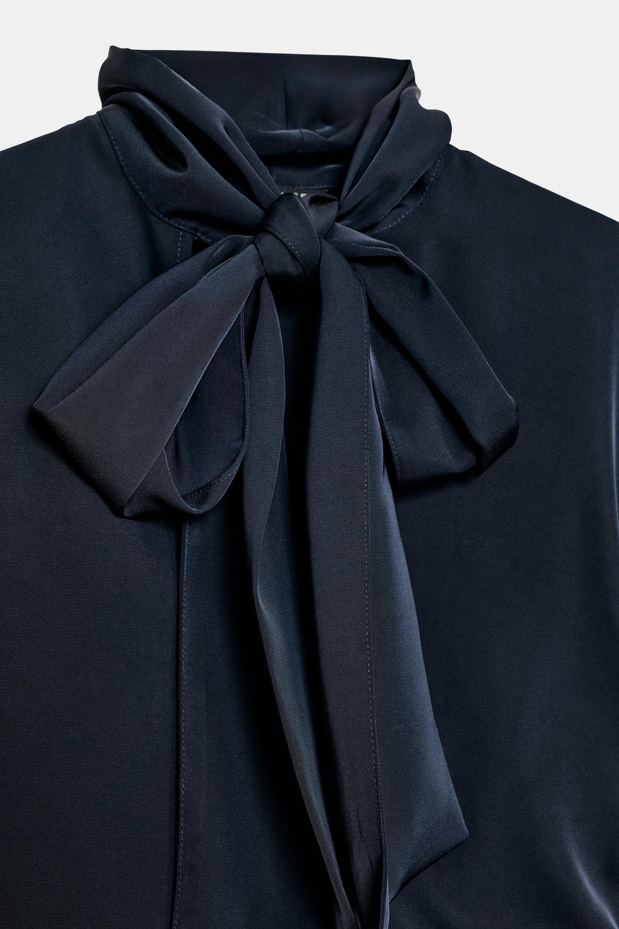 Женские рубашки Zara BOW SLEEVELESS TOP — фото 8