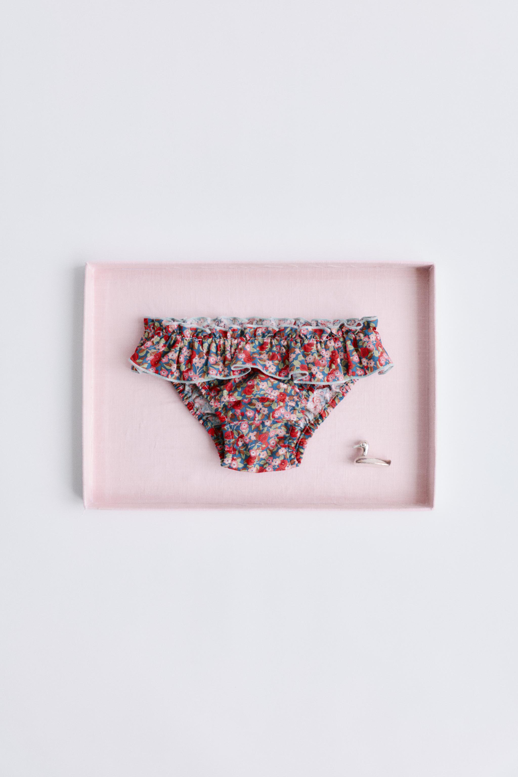 2-6 YEARS/ FLORAL SWIM BOTTOMS MADE WITH LIBERTY FABRIC — Pink