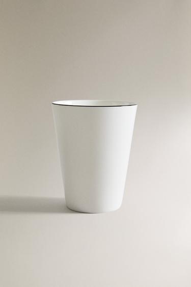 BONE CHINA TOOTHBRUSH HOLDER - White by Zara